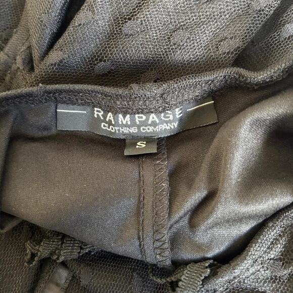 vintage 90's Black Lace Rampage‎ made in USA Halter Dress small. - Picture 8 of 8